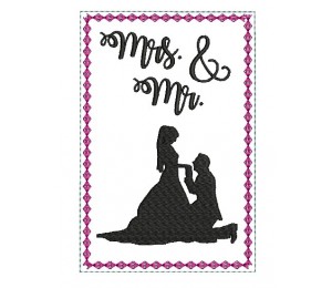ITH Postkarte - Mr. & Mrs. Silhouette